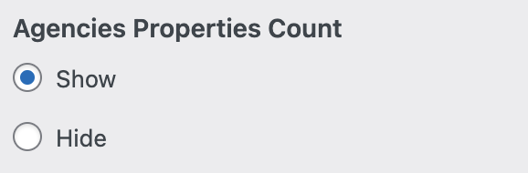Agents Listing Settings