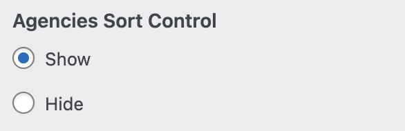 Agents Listing Settings