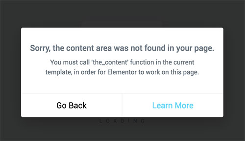 RealHomes Content Area Not Found Issue