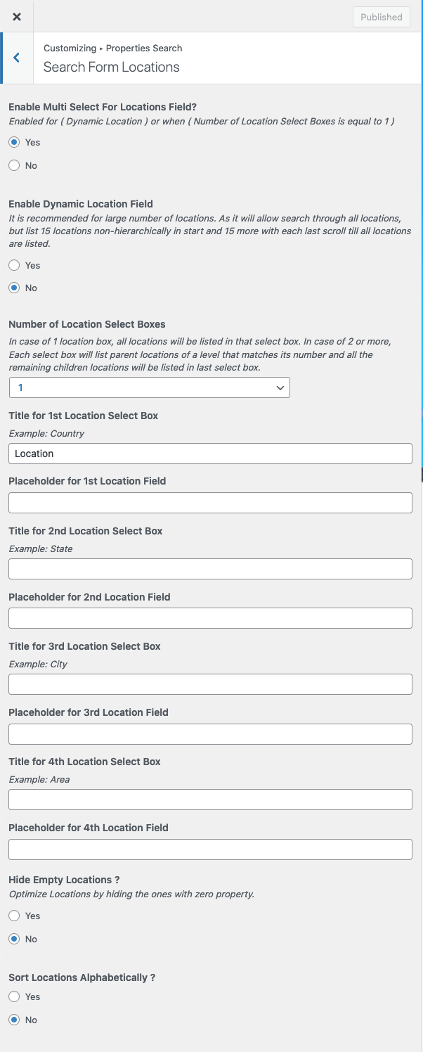 Configure Location Field