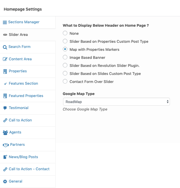 Display Google Map on Homepage