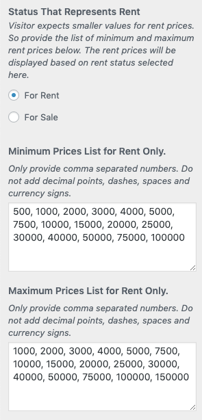 Minimum and Maximum Prices
