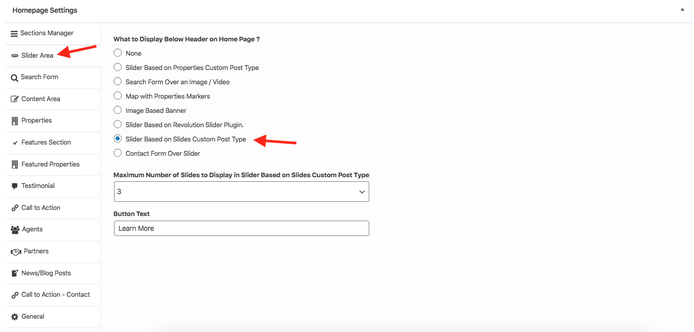 Slider Based on Slides Custom Post Type