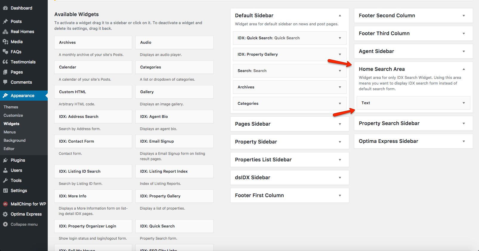 Creating slider using iHomeFinder content