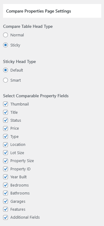 RealHomes Compare Page