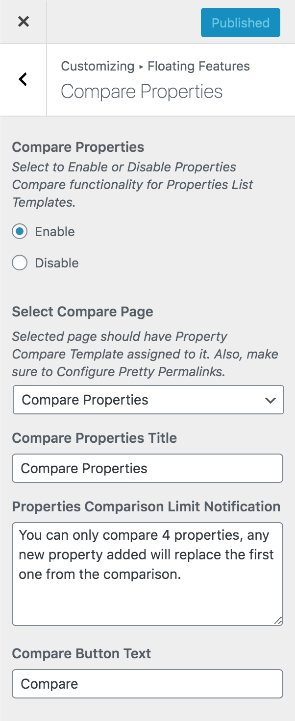 RealHomes Compare Properties Section