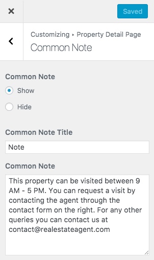 Common Note Settings