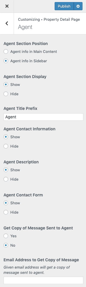 Property Agents Settings