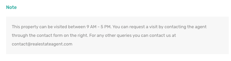 Common Note on Property Page