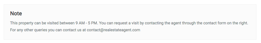 Common Note on Property Page