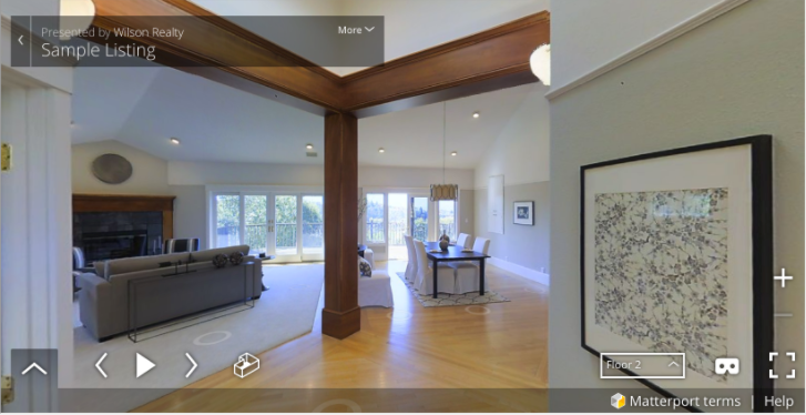 Virtual Tour on Property Page