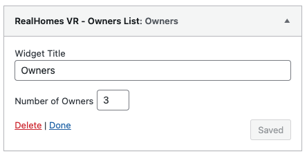 RealHomes Agents Widget Settings